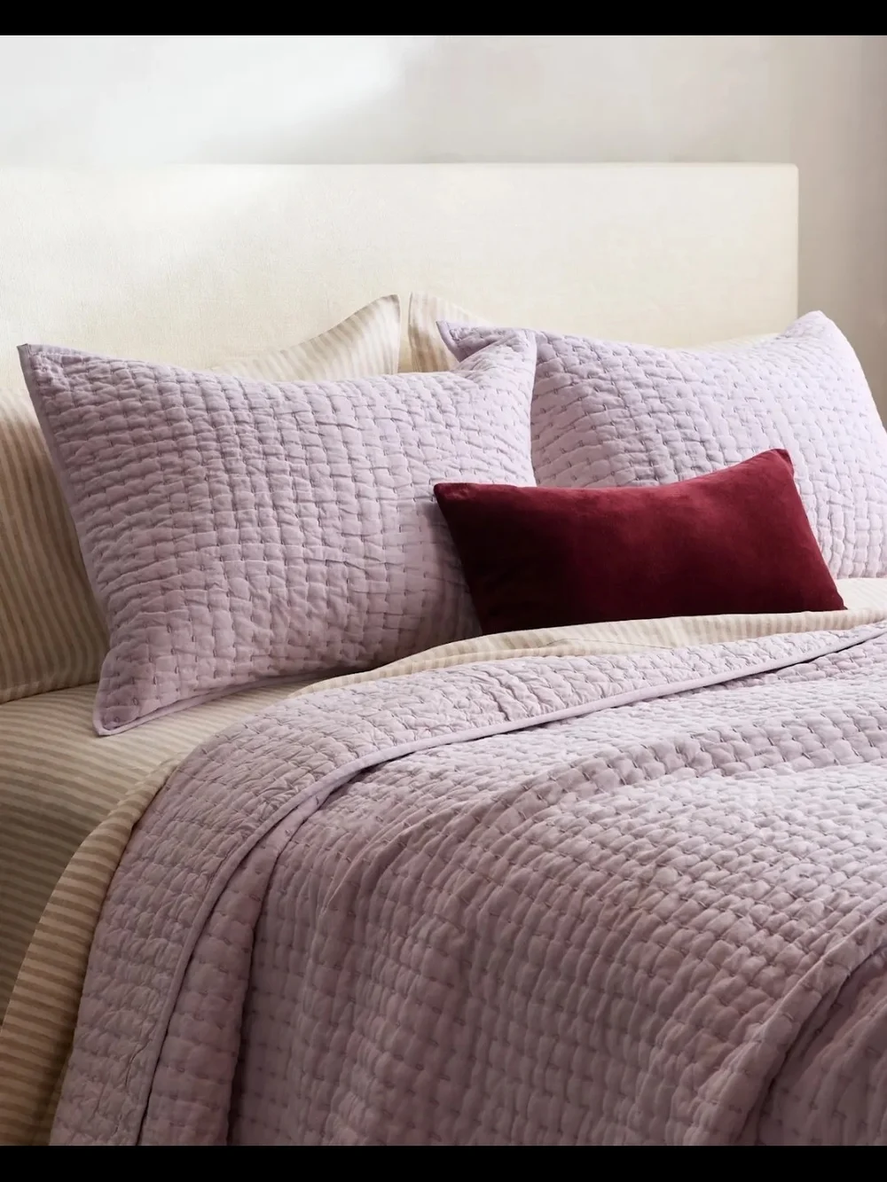 Quince European Linen Cotton Stitch Quilt - Full/Queen - Orchid